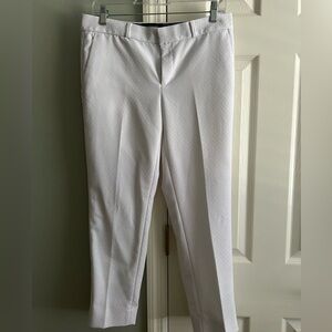 Banana Republic White Textured Pants
